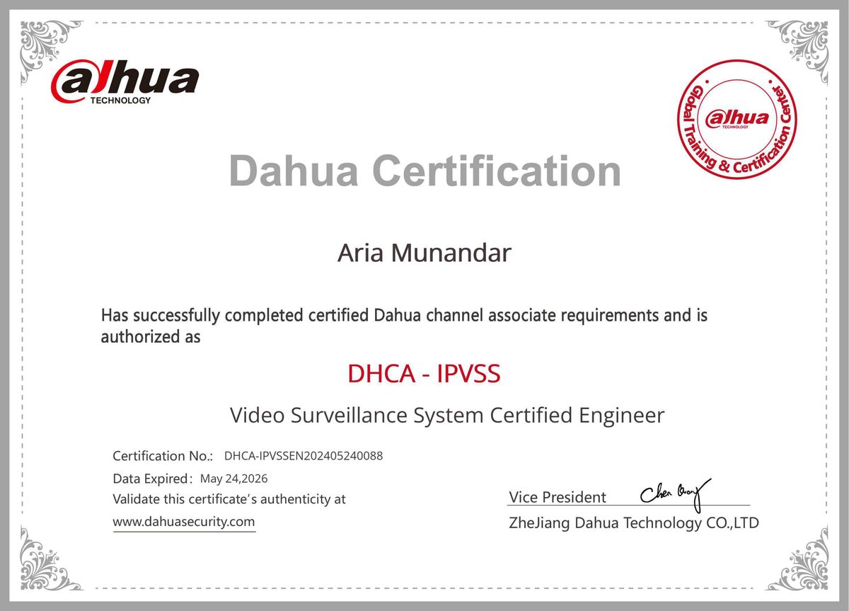 DHCA-IPVSS Video Surveillance System Certified Engineer