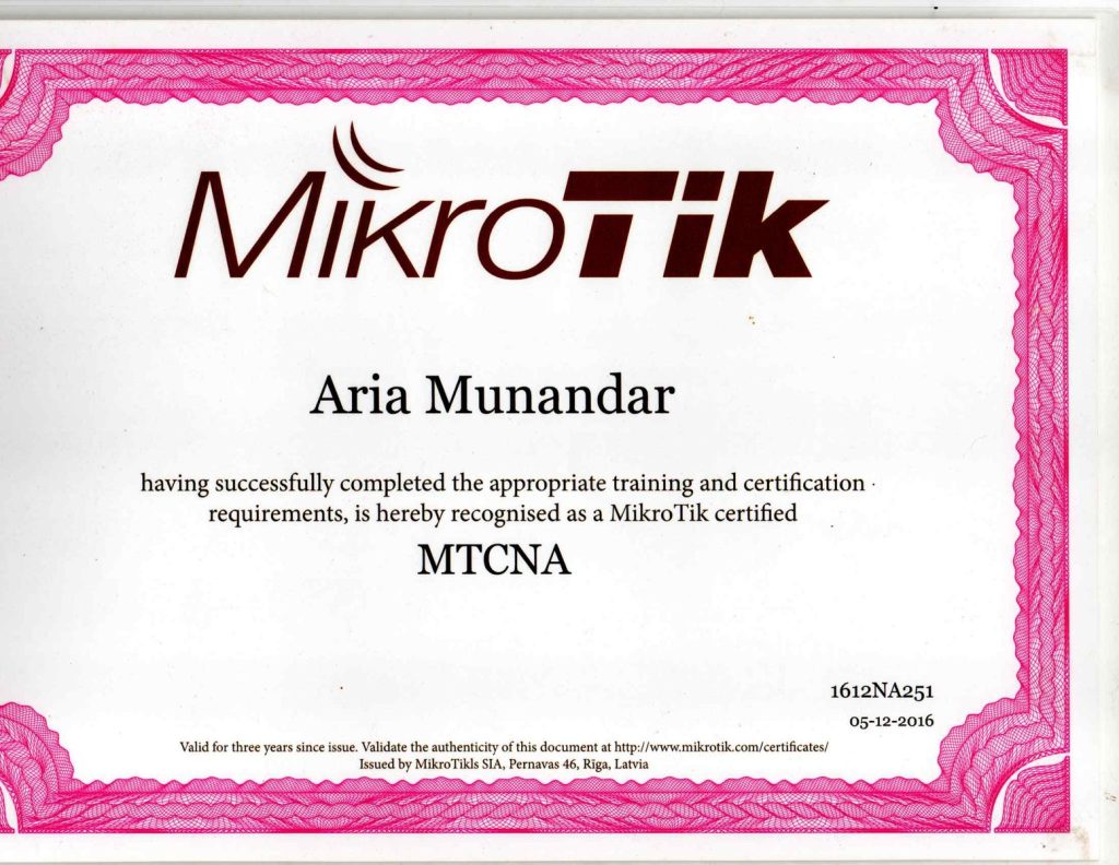 MTCNA – MikroTik Certified Network Associate